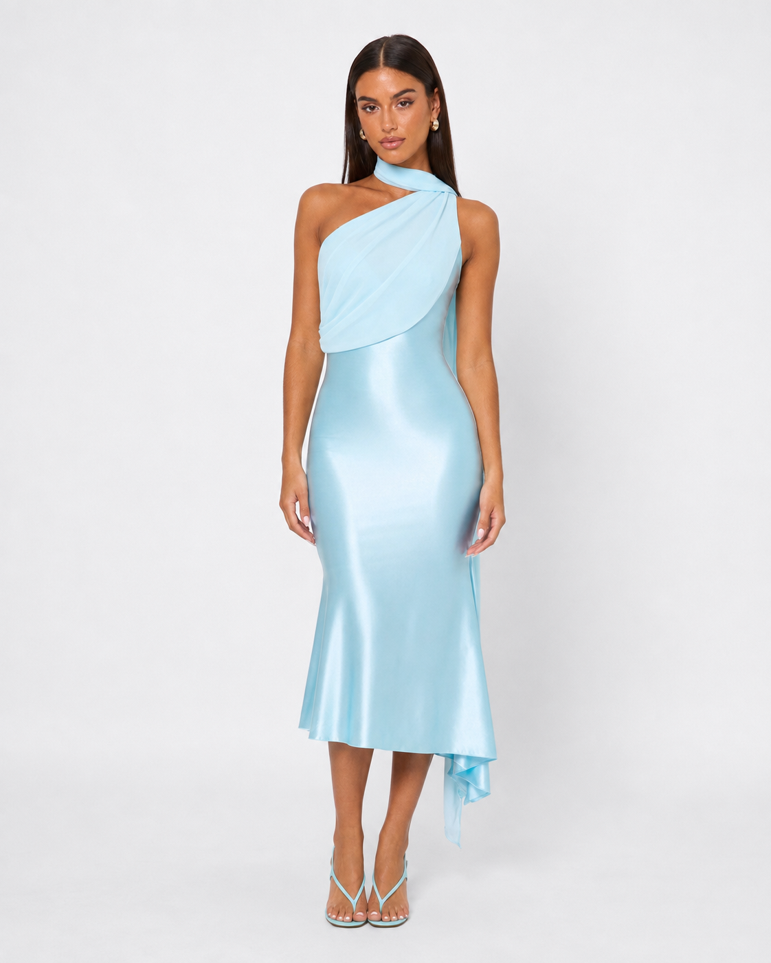 Vestido Midi em Cetim Seraphina
