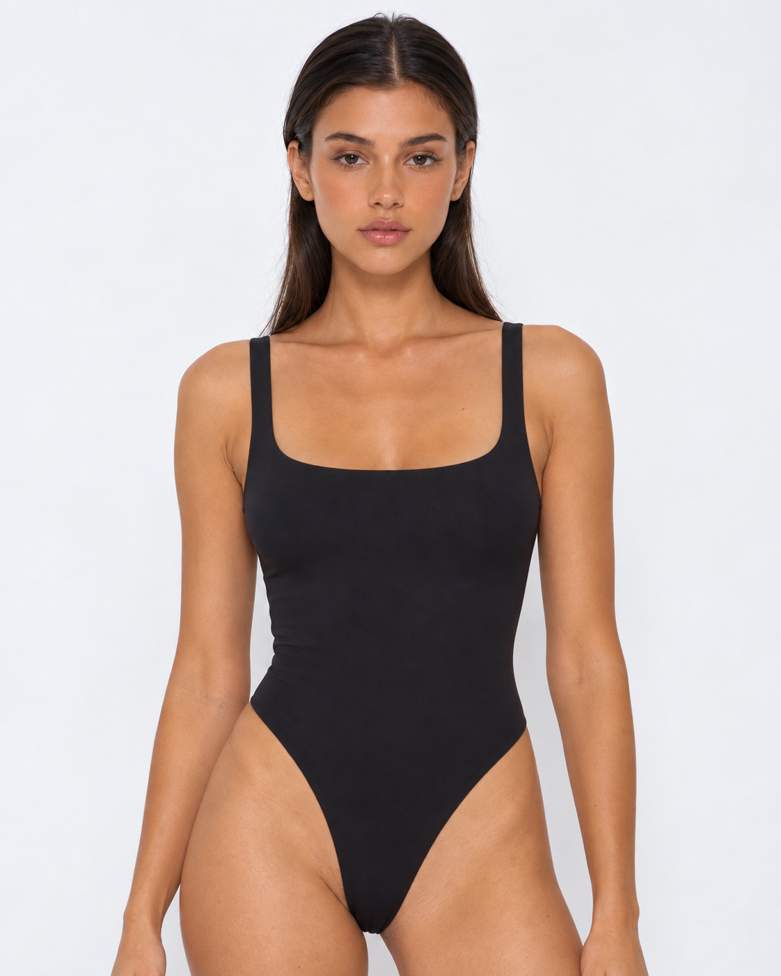 Body de Decote Redondo com Alças Largas