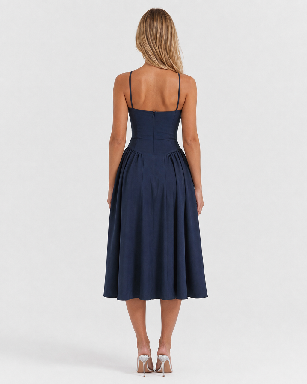 Vestido Midi com Corpete Jasmim da Brisa