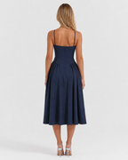 Vestido Midi com Corpete Jasmim da Brisa
