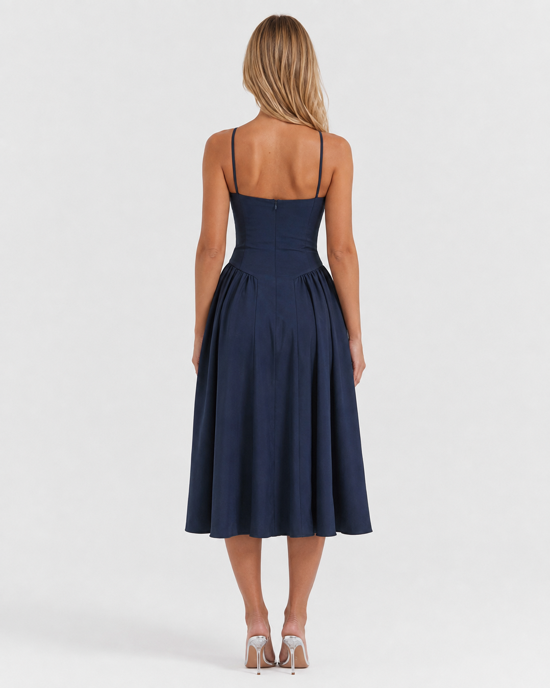 Vestido Midi com Corpete Jasmim da Brisa