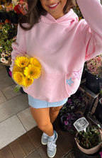 Sweatshirt de Corte Amplo com Capuz e Estrelas