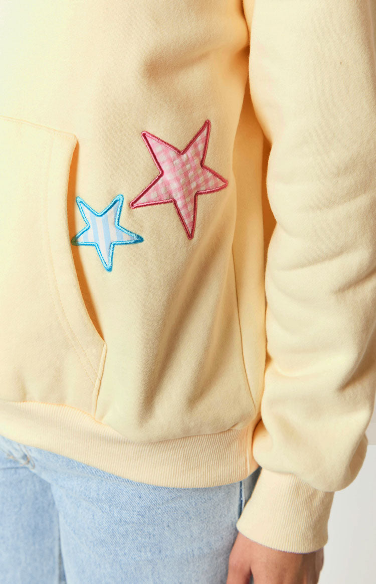 Sweatshirt de Corte Amplo com Capuz e Estrelas