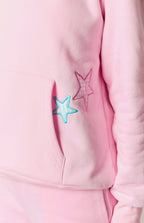 Sweatshirt de Corte Amplo com Capuz e Estrelas