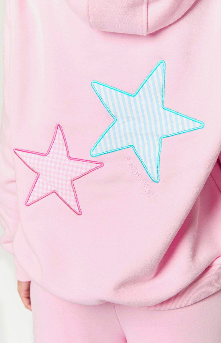 Sweatshirt de Corte Amplo com Capuz e Estrelas