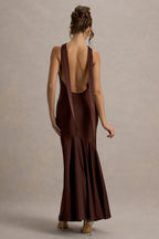 Vestido Longo Bordeaux Elegance