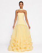 Vestido Longo Floral sem Alças Riviera da Brisa