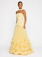 Vestido Longo Floral sem Alças Riviera da Brisa