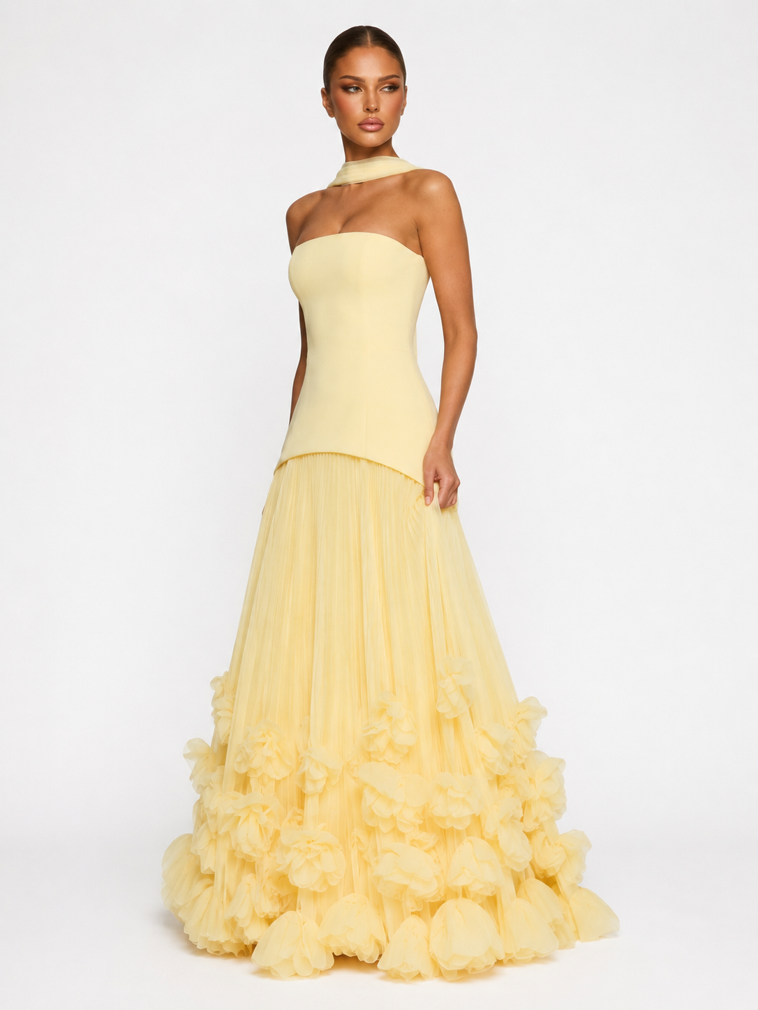 Vestido Longo Floral sem Alças Riviera da Brisa