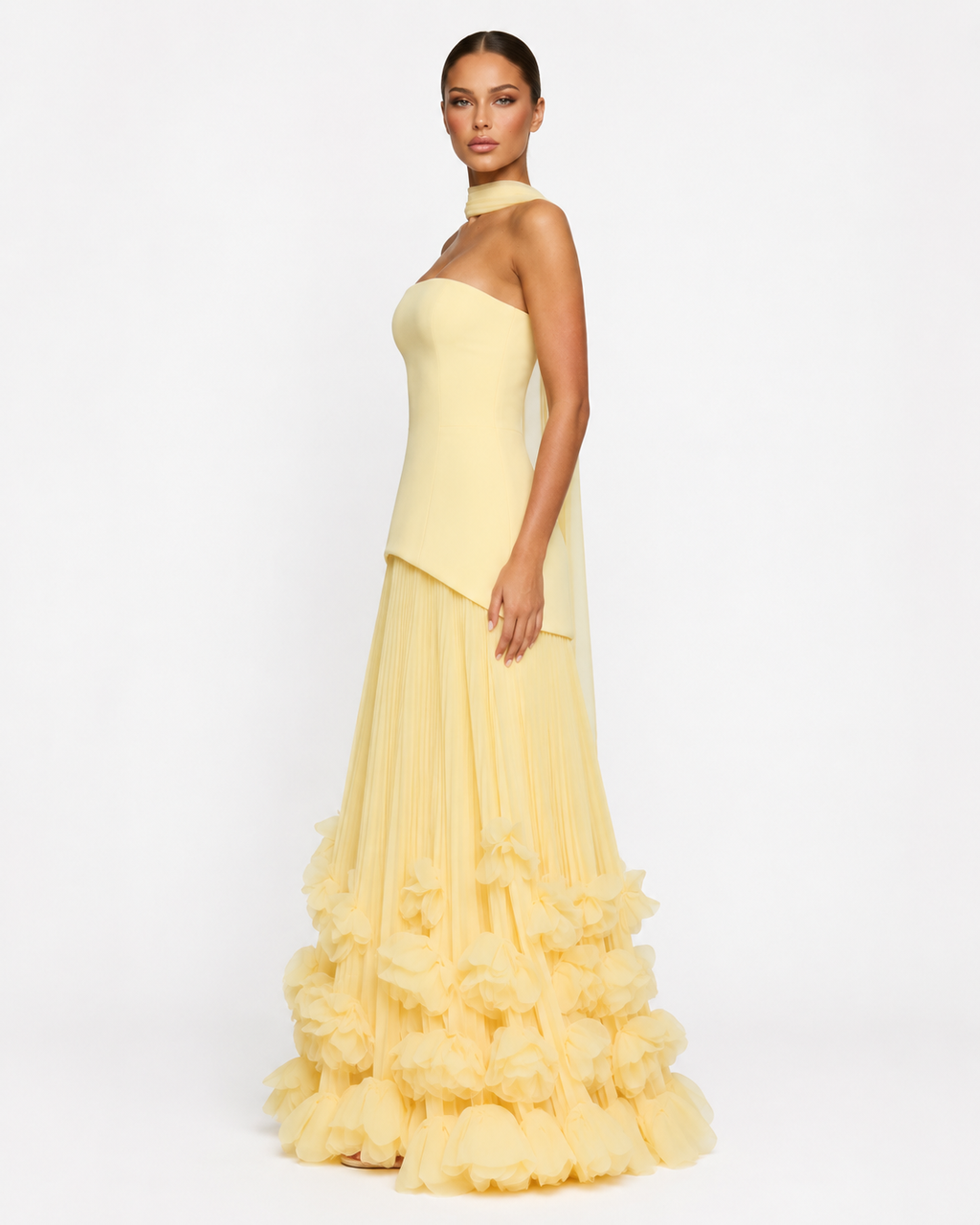 Vestido Longo Floral sem Alças Riviera da Brisa