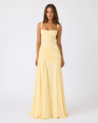 Vestido Longo Drapeado Cristal do Vale