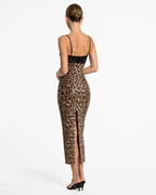 Vestido de Renda com Padrão Leopardo Verão da Brisa