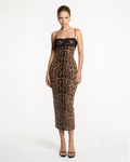 Vestido de Renda com Padrão Leopardo Verão da Brisa
