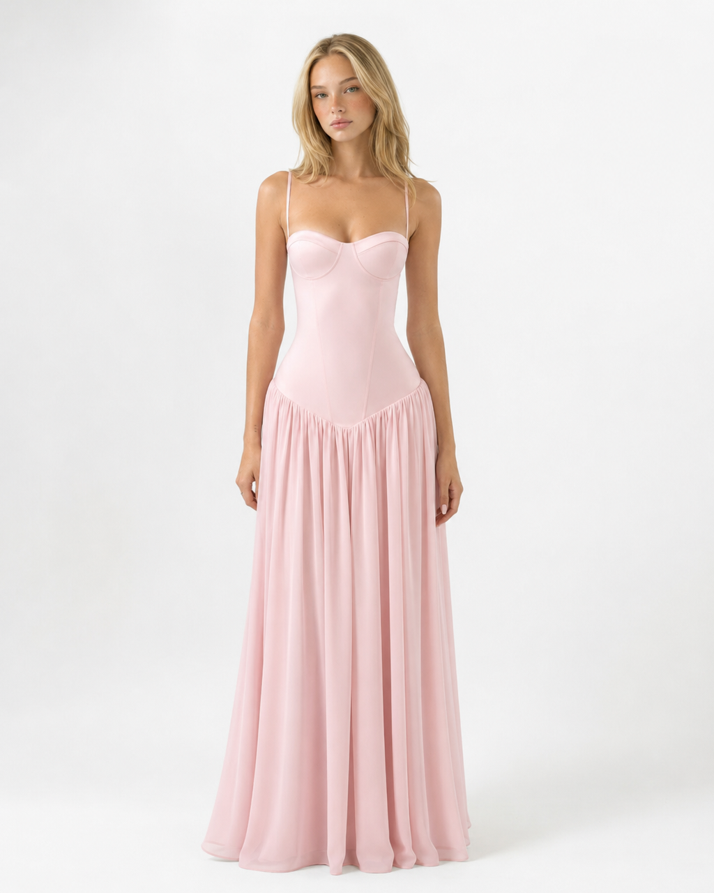 Vestido Longo com Corpete Safira da Brisa