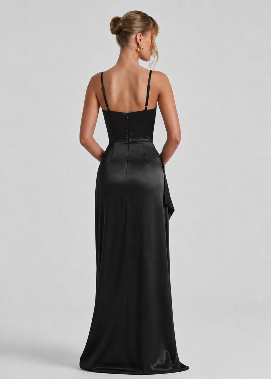 Vestido Longo em Cetim Serena da Primavera