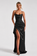 Vestido Longo em Cetim Serena da Primavera