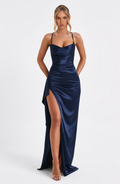 Vestido Longo em Cetim Serena da Primavera