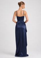 Vestido Longo em Cetim Serena da Primavera