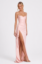 Vestido Longo em Cetim Serena da Primavera