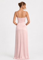 Vestido Longo em Cetim Serena da Primavera