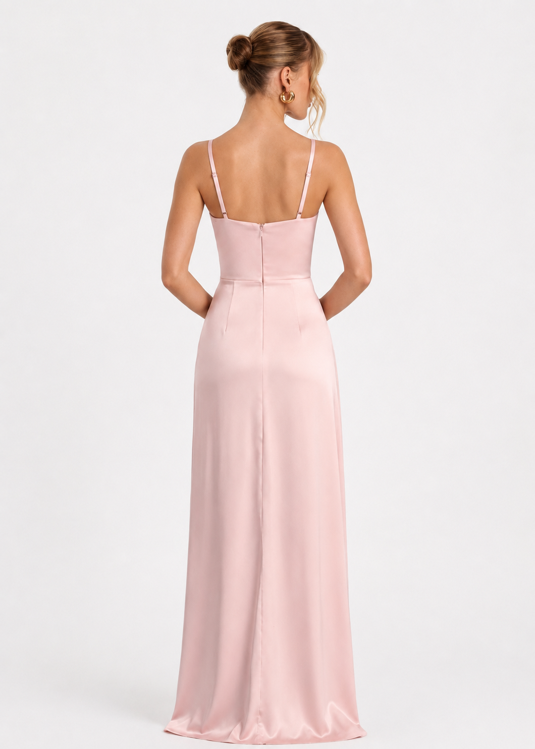Vestido Longo em Cetim Serena da Primavera