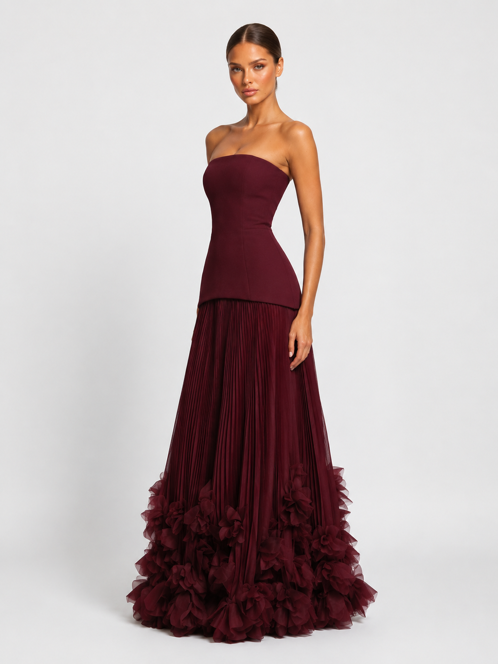 Vestido Longo Floral sem Alças Riviera da Brisa