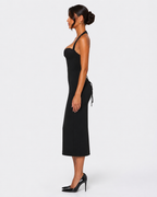 Vestido Midi de Renda com Alças ao Pescoço Aurora da Brisa