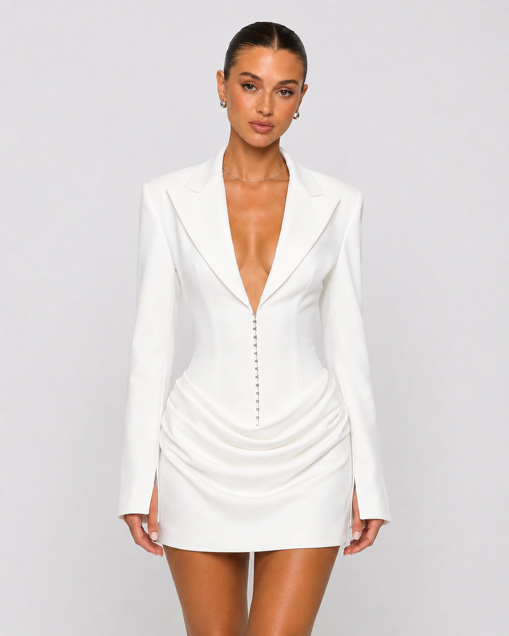 Vestido Curto de Corte Blazer
