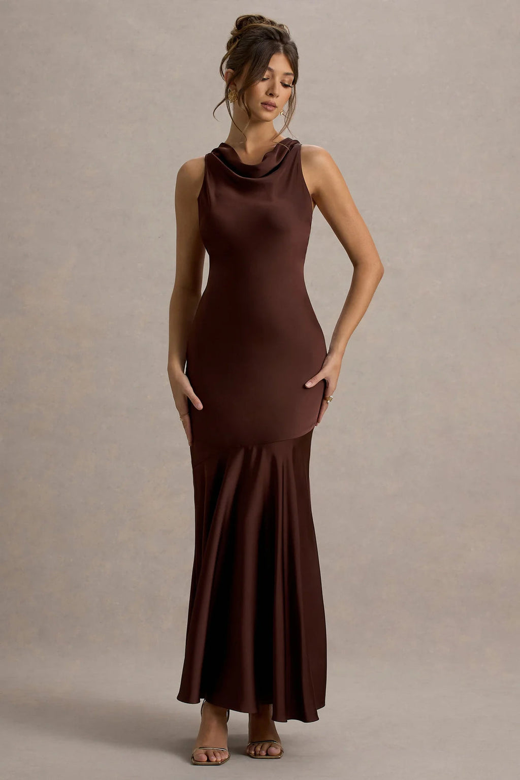 Vestido Longo Bordeaux Elegance