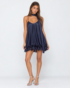 Vestido Curto com Laço Verão do Mar
