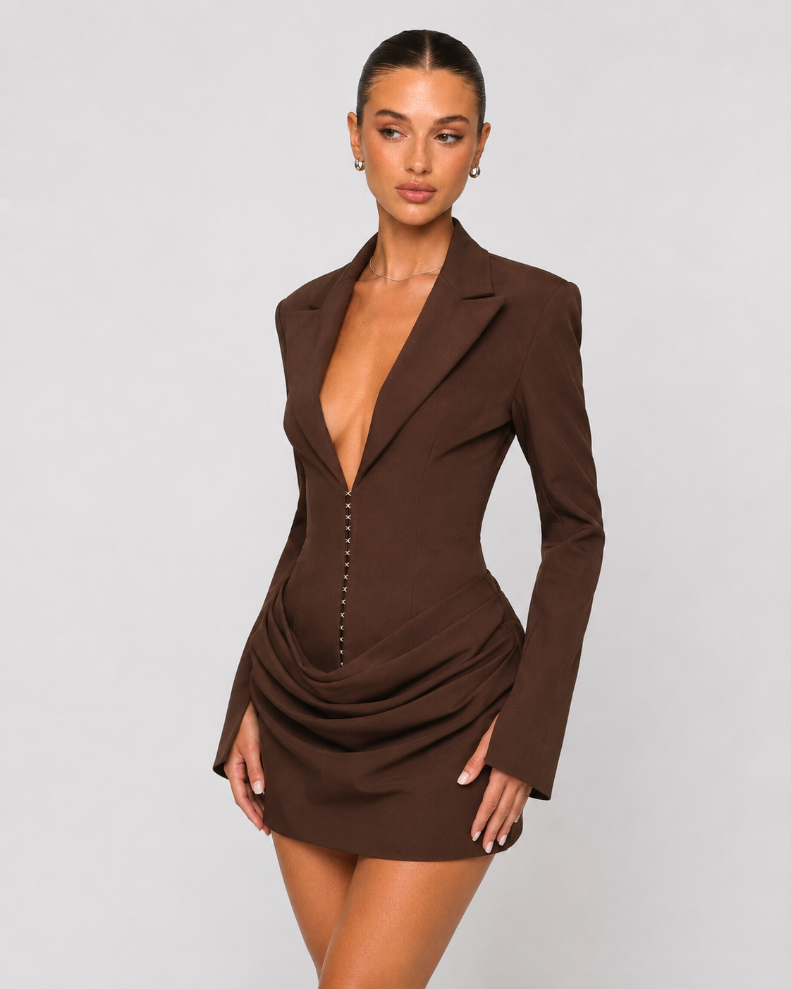 Vestido Curto de Corte Blazer