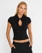 Top Ajustado Rosa do Sol