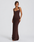 Vestido Longo com Alças ao Pescoço Brisa da Brisa