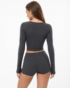 Conjunto de Manga Comprida Violeta da Riviera