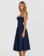 Vestido Midi com Corpete Jasmim da Brisa