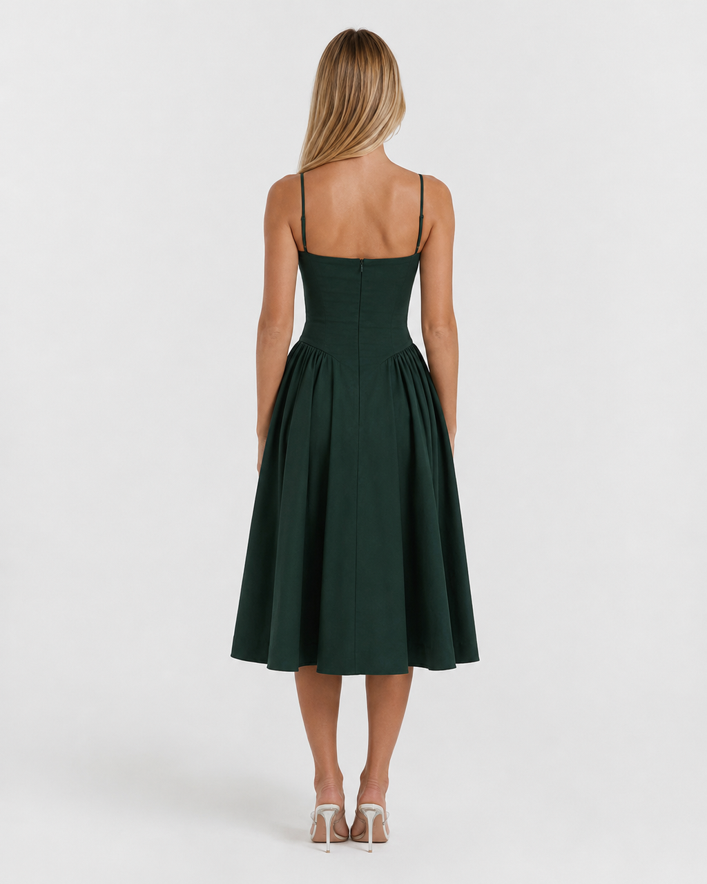 Vestido Midi com Corpete Jasmim da Brisa