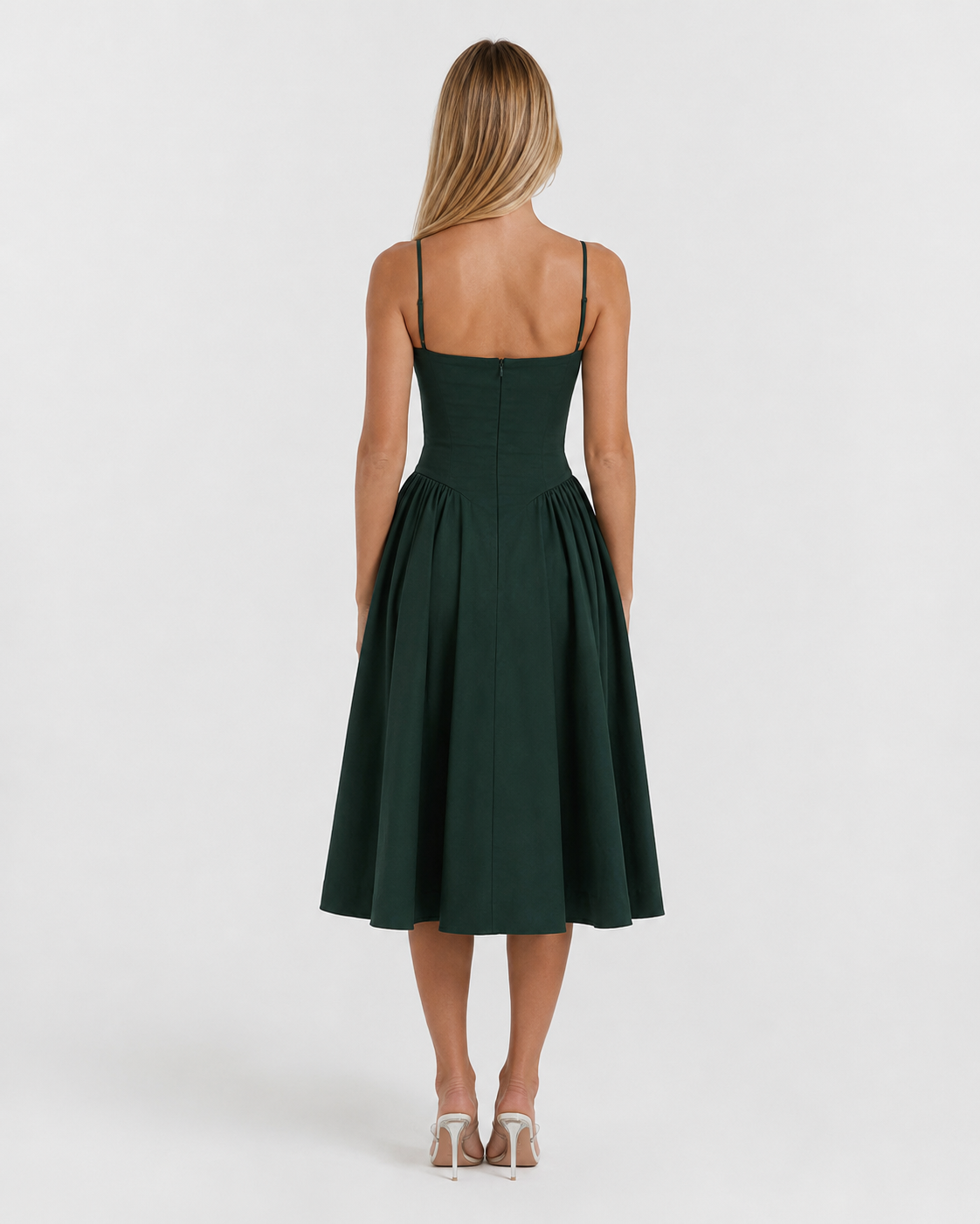 Vestido Midi com Corpete Jasmim da Brisa