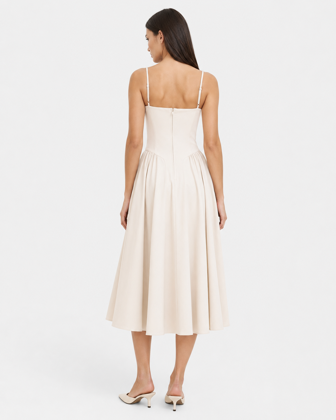 Vestido Midi com Corpete Jasmim da Brisa