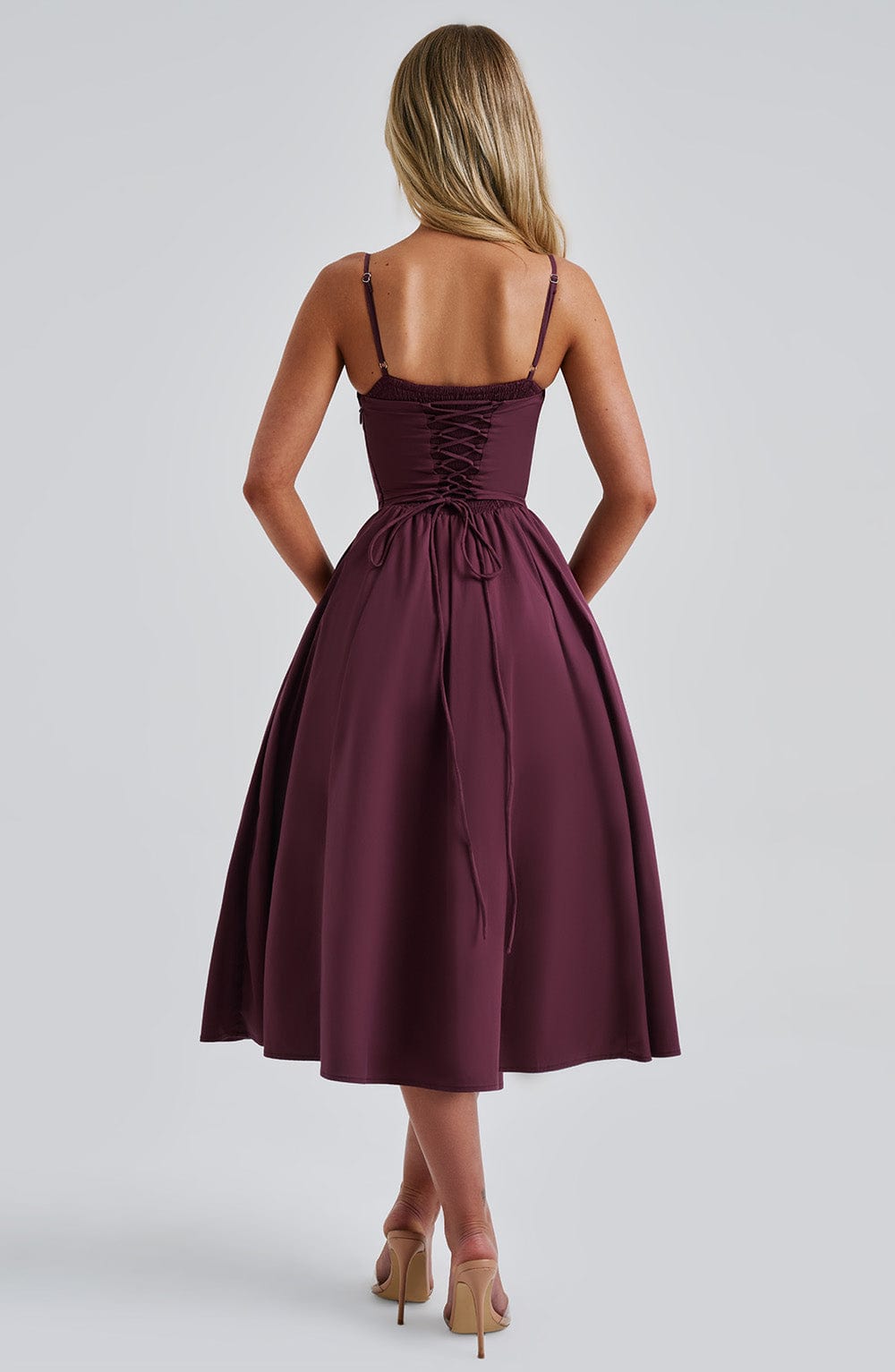 Vestido Amélia Bordeaux