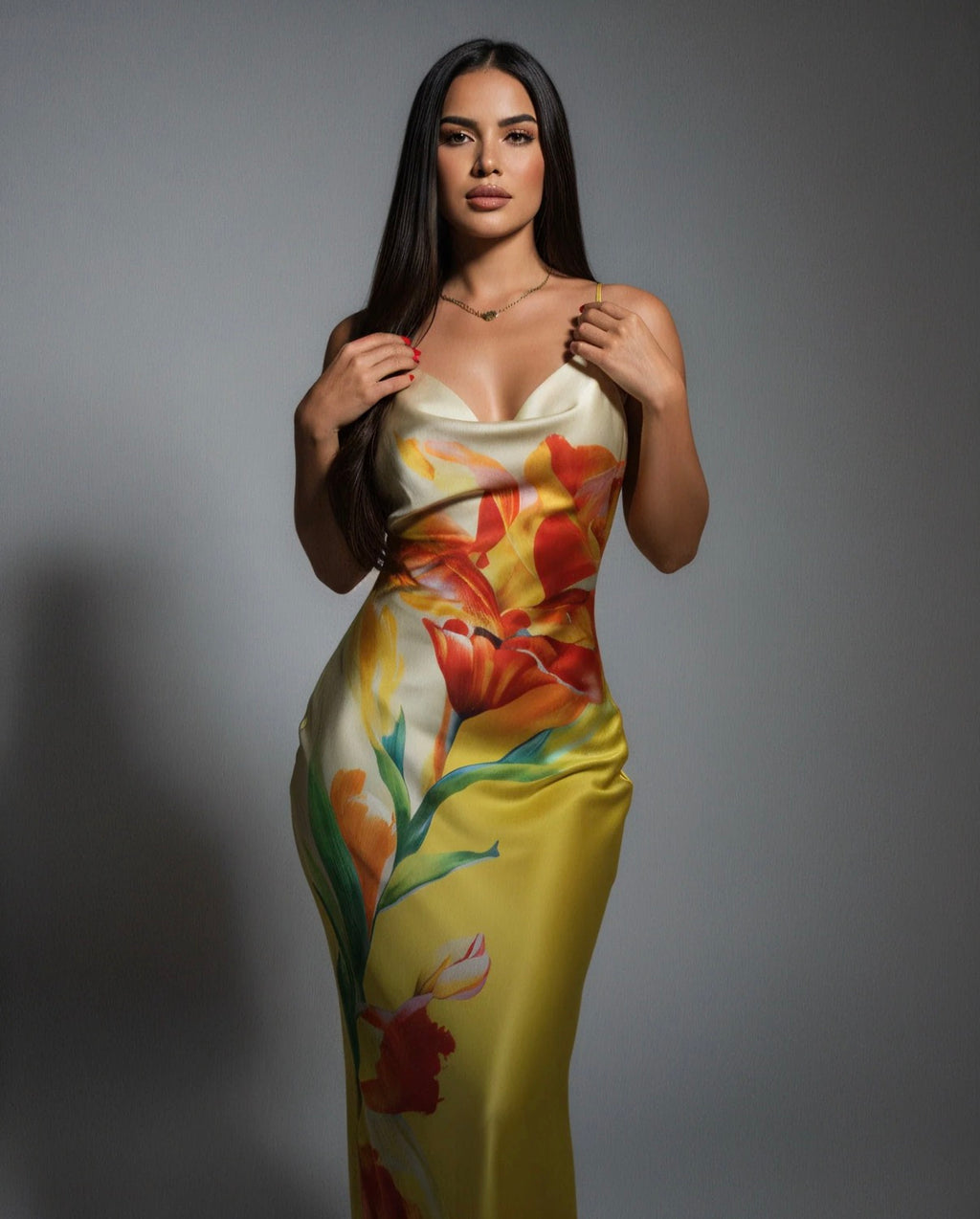 Vestido Seda Tropical