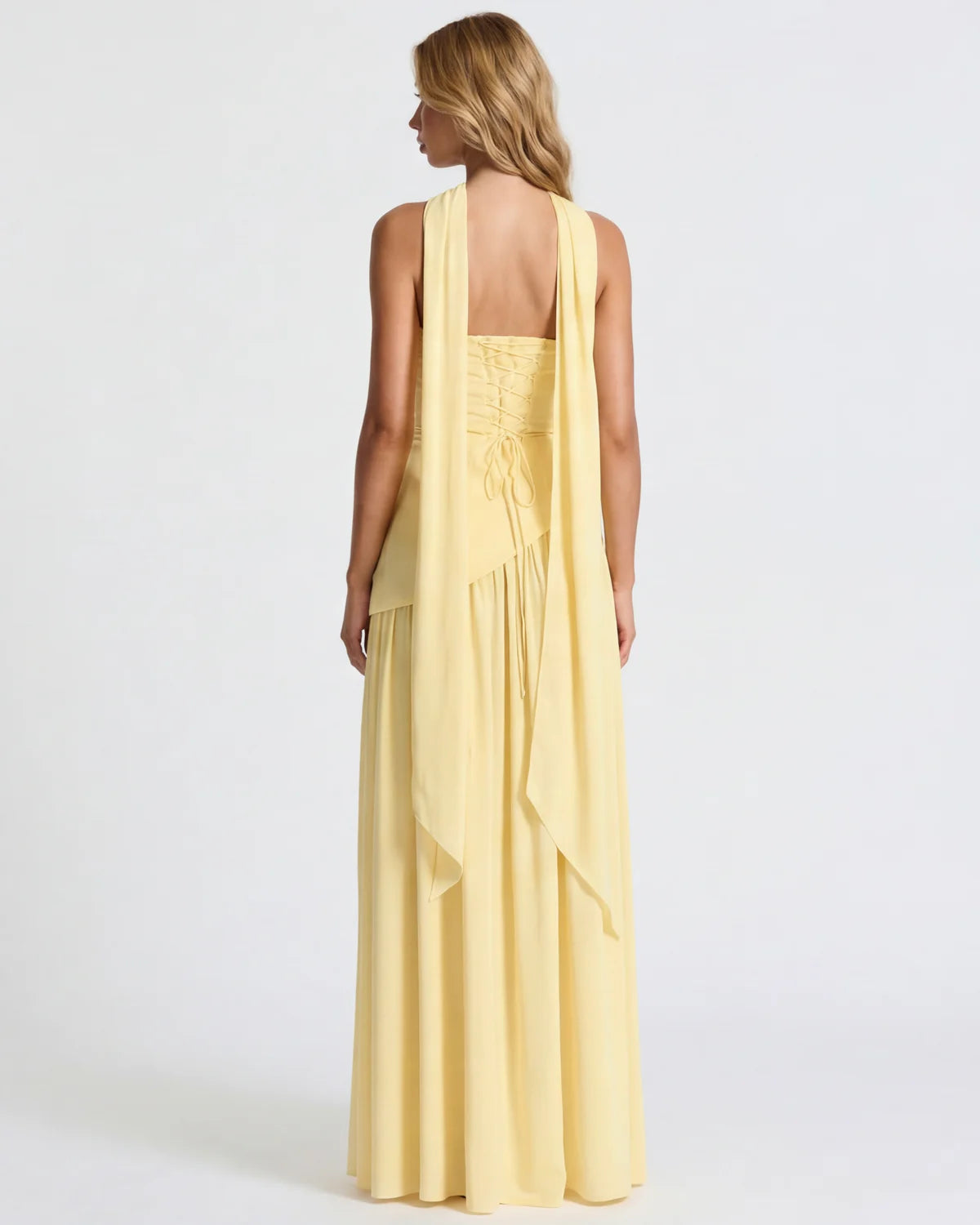 Vestido Longo Chiffon Fenda