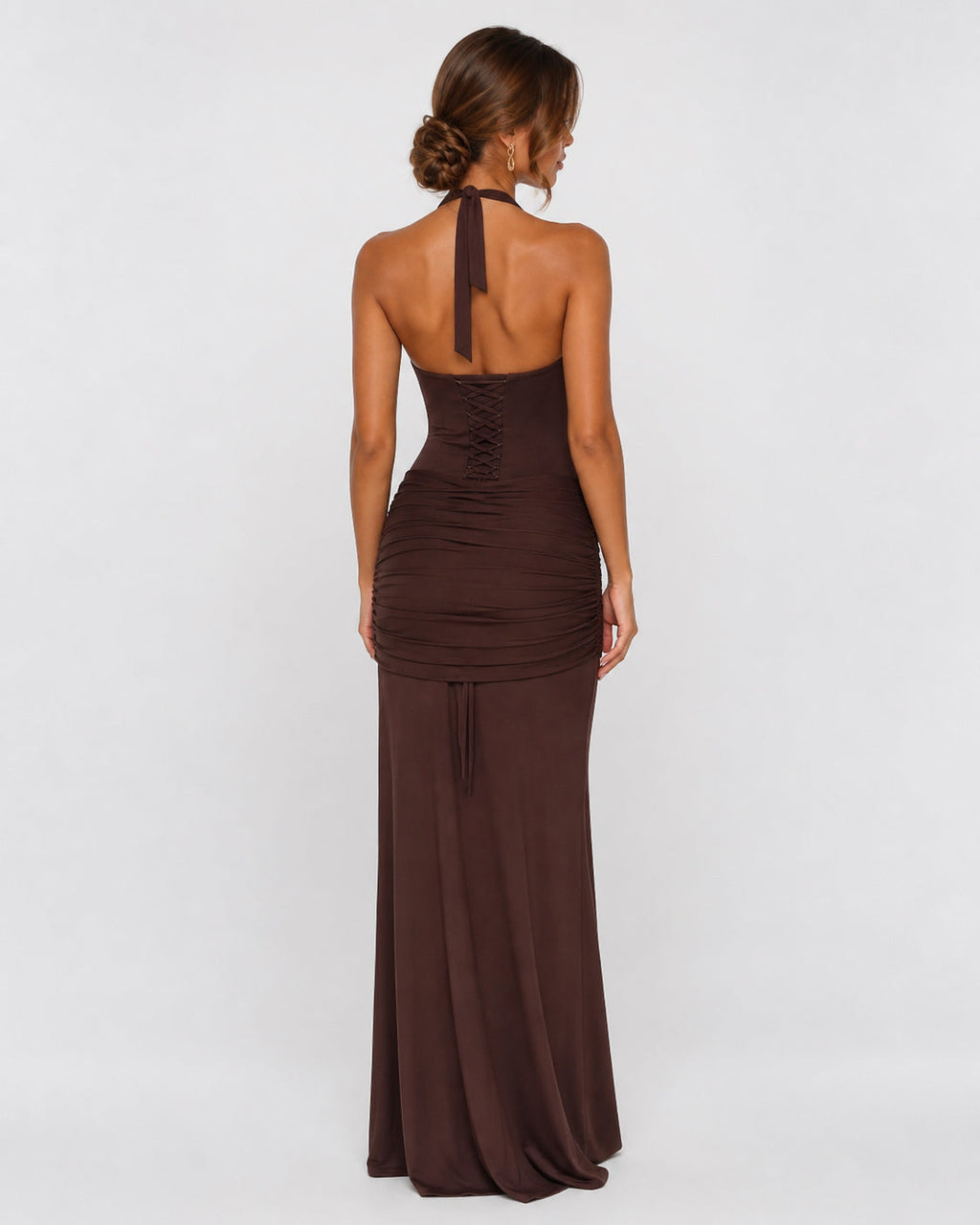 Vestido Longo com Alças ao Pescoço Brisa da Brisa