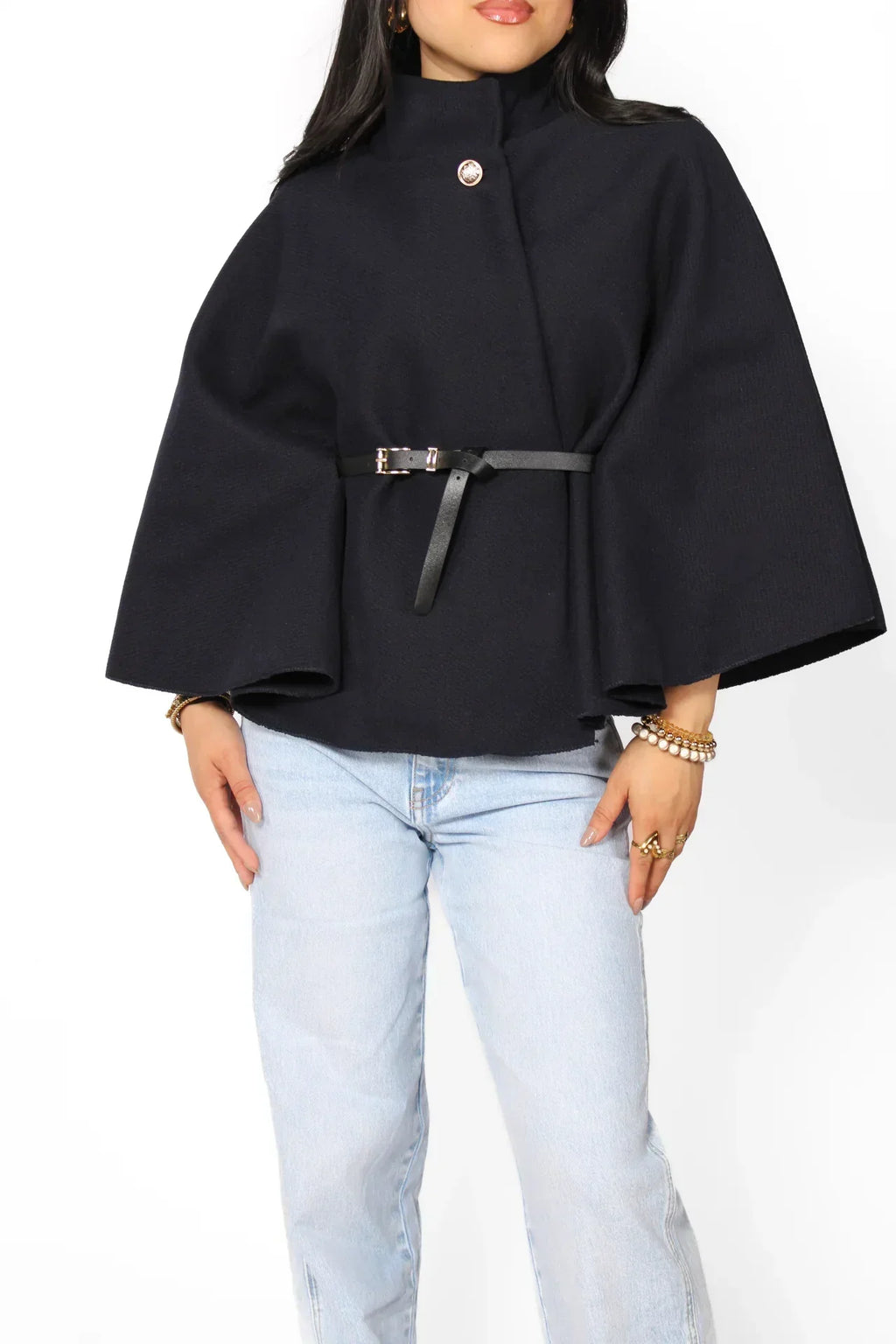 Poncho com Cinto Nova