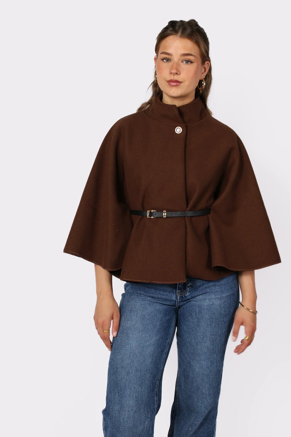 Poncho com Cinto Nova