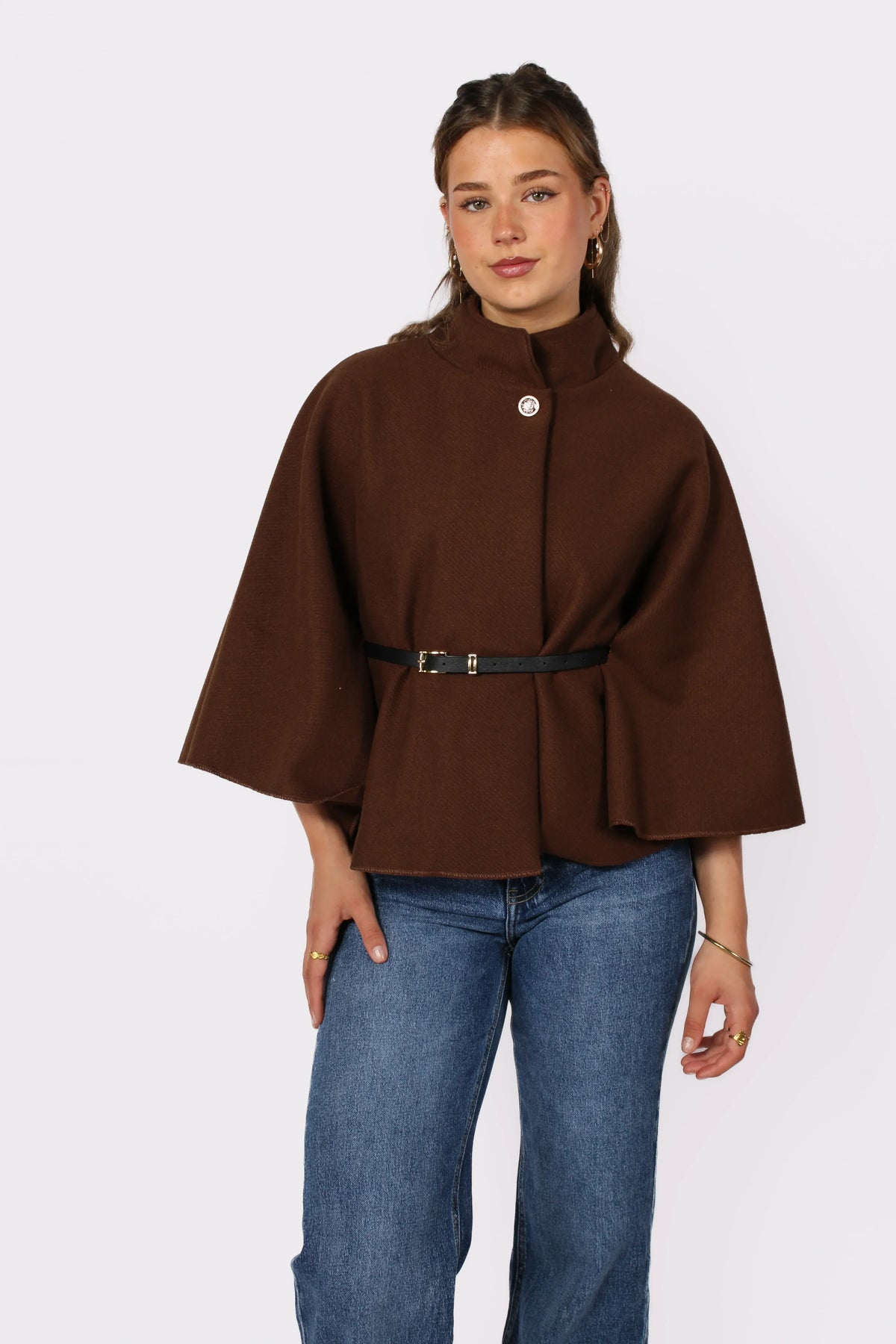 Poncho com Cinto Nova