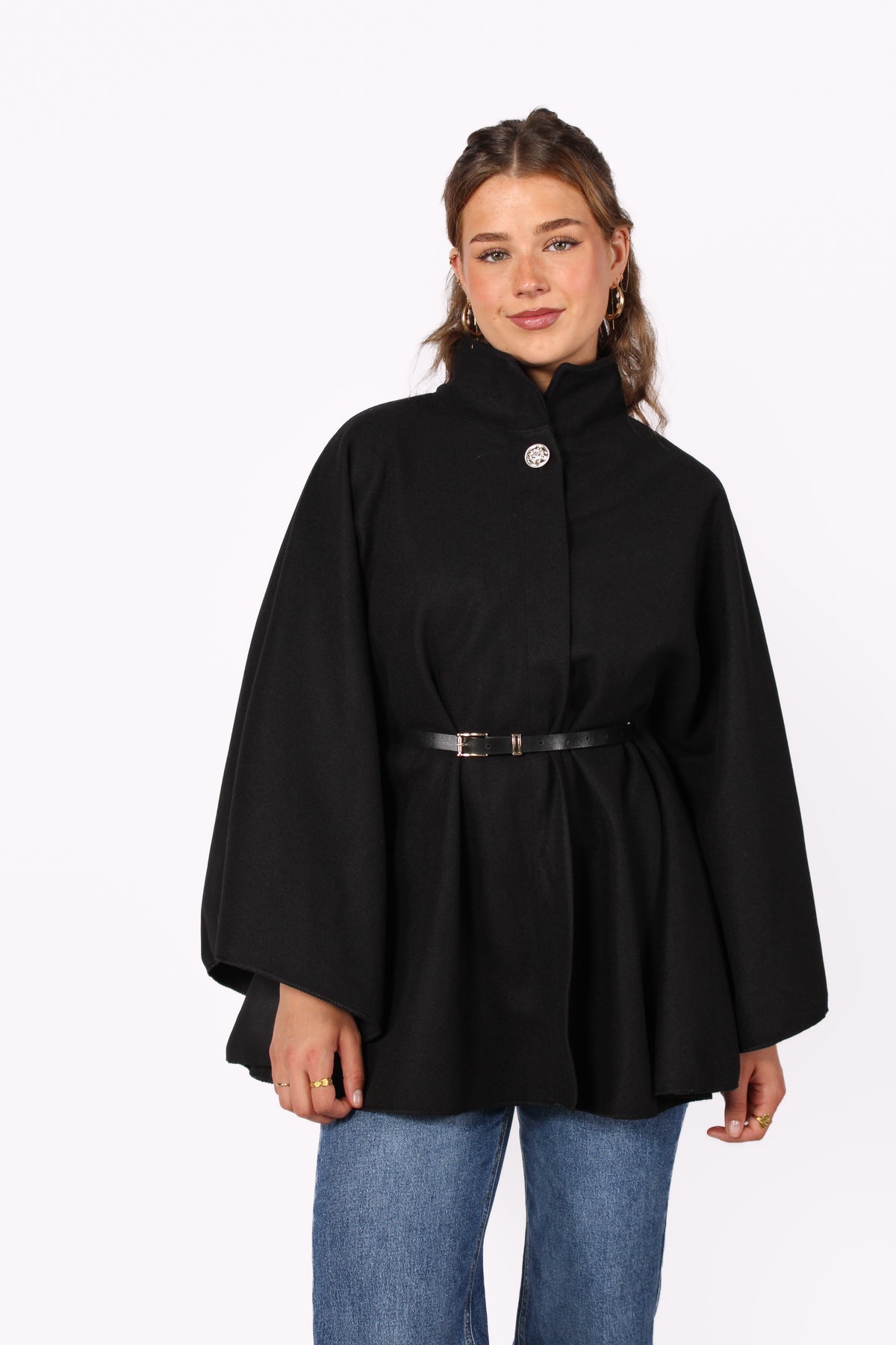 Poncho com Cinto Freya