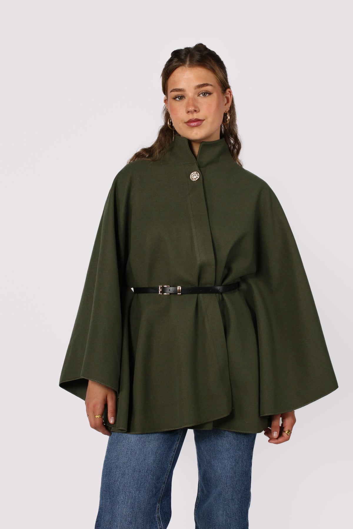 Poncho com Cinto Freya