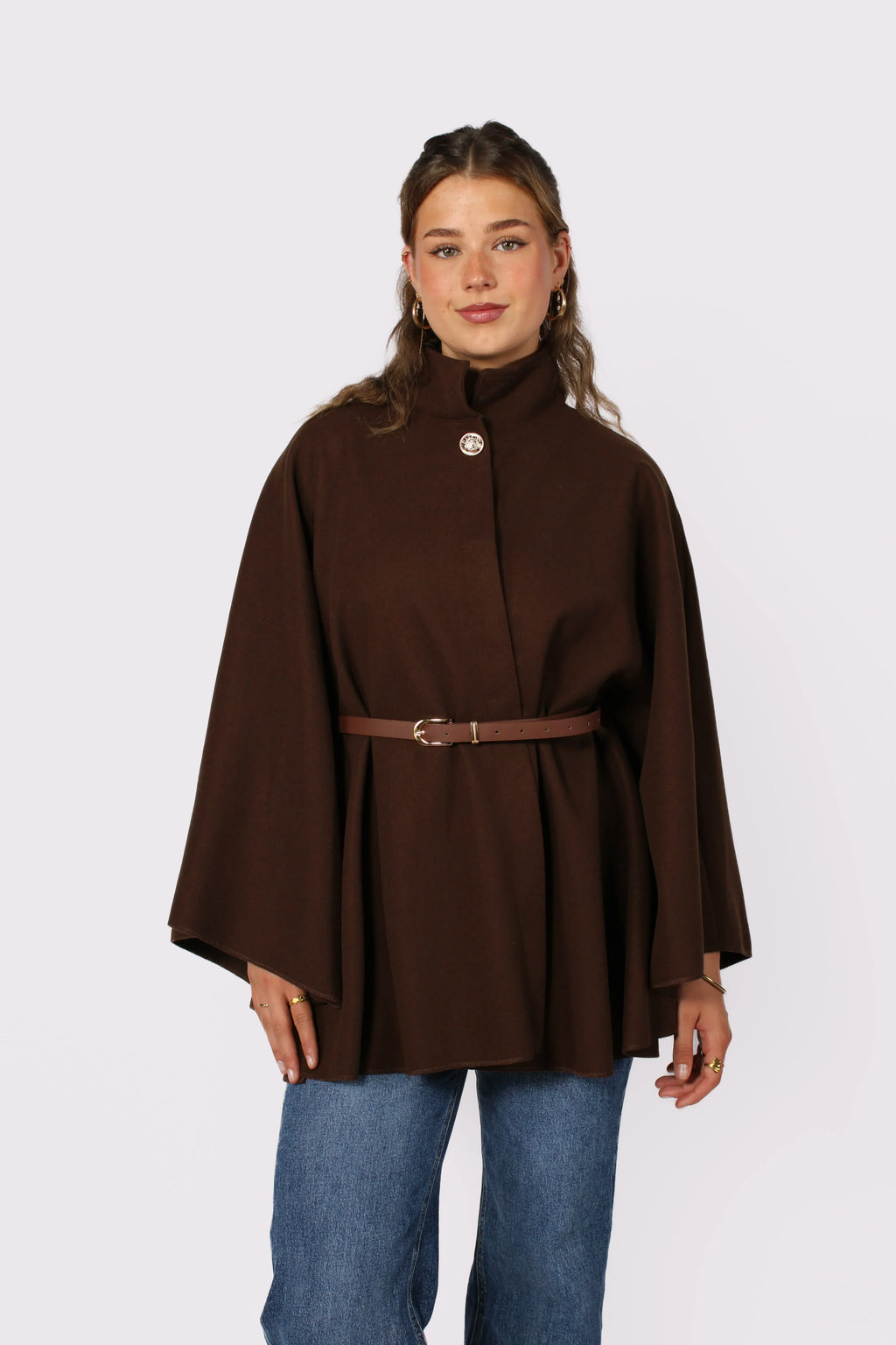Poncho com Cinto Freya