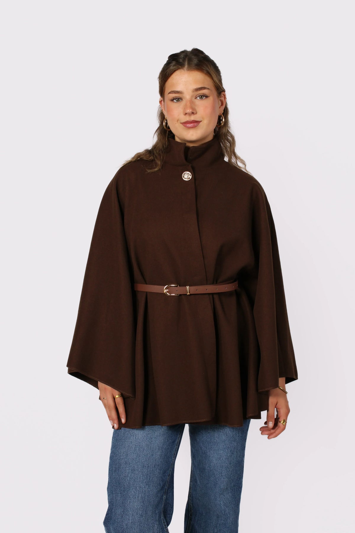 Poncho com Cinto Freya
