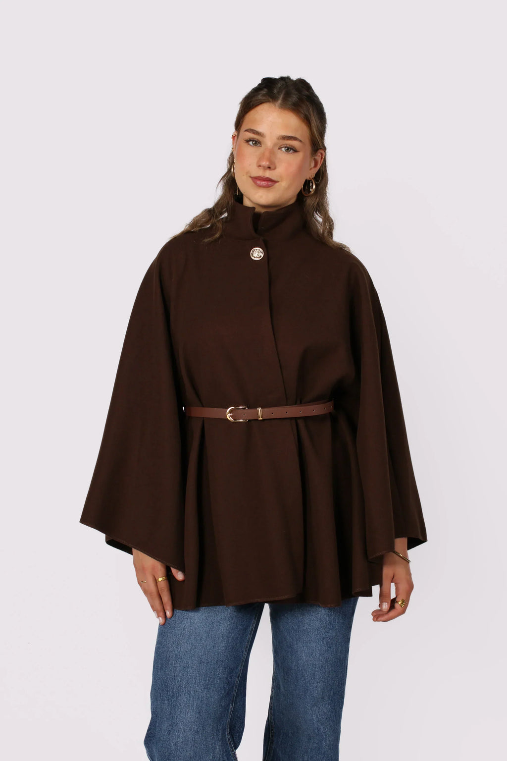 Poncho com Cinto Freya